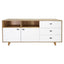 CREDENZA KINGSTRONG CASTELLA CRED0903757 | Credenza Ocasional para Sala Habitación | Melamina | Metal | Interior - CRED0903757 - Mundo In - NOGAL BEAT - Credenza