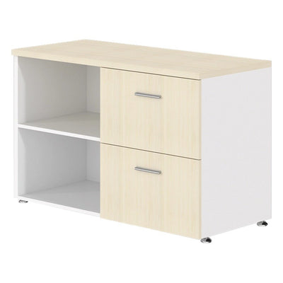 Credenza Lateral para Oficina - GEBESA URBAN - Frente 120 cm - 2 Gavetas - Derecha - GBU533120R - GEBESA - NOGAL BEAT - Credenza