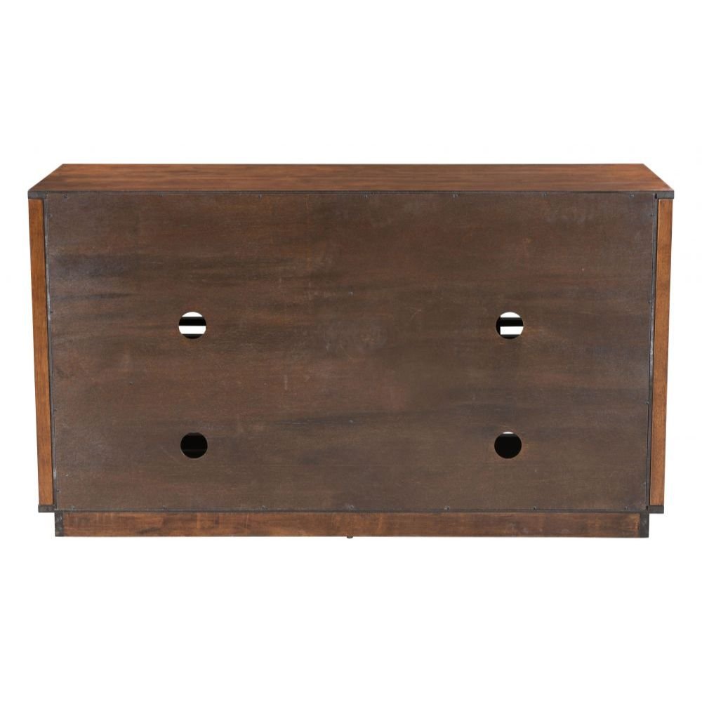 CREDENZA NOGAL BEAT LINEA | Credenza Nogal para Hogar Bufé | 2 Puertas 2 Cajones | Madera de Caucho Chapada en Nogal MDF | Interior - 199051 - Zuo - NOGAL BEAT - Credenza