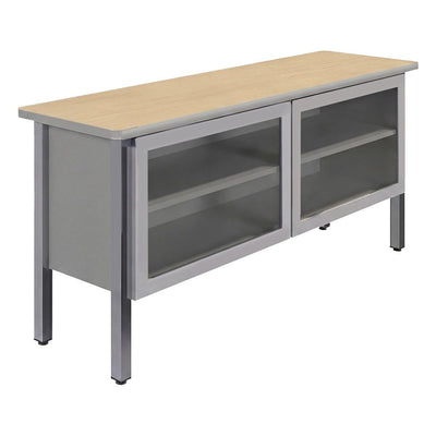 Credenza para Área Ejecutiva - GEBESA CONCORD - Frente 180 cm - Con Puertas de Vidrio - GAO531180CV - GEBESA - NOGAL BEAT - Credenza