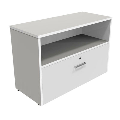 Credenza Ofik Urban 886 en melamina con 1 entrepaño y 1 cajón para oficina