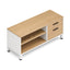 Credenza para Oficina Baja - VERSA LEVA - Altura 52 cm - Entrepaño Metálico Troquelado Link - VP-804DM LEVA - VERSA - NOGAL BEAT - Credenza
