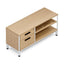 Credenza para Oficina Baja - VERSA LEVA - Altura 52 cm - Entrepaño Metálico Troquelado Link - VP-804IM LEVA - VERSA - NOGAL BEAT - Credenza