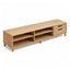 Credenza para Oficina Baja - VERSA READY - Varios Colores - Altura 52 cm - 2 Entrepaños Metálicos Estampado Plug Ajustables en Altura - RE-822DM - VERSA - NOGAL BEAT - Credenza