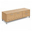 Credenza para Oficina Baja - VERSA READY - Varios Colores - Altura 52 cm - 2 Puertas Metálicas Estampado Plug con Cerradura - RE-814DM - VERSA - NOGAL BEAT - Credenza