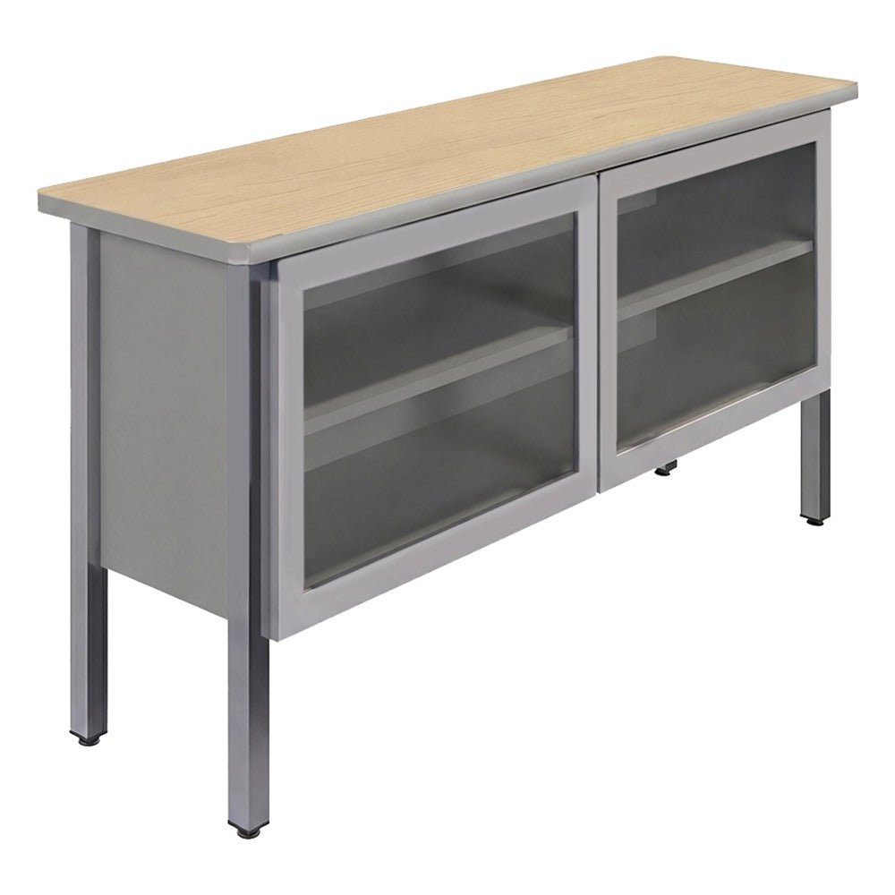 Credenza para Oficina - GEBESA CONCORD - Frente 150 cm - Con Puertas de Vidrio - GAO531150CV - GEBESA - NOGAL BEAT - Credenza