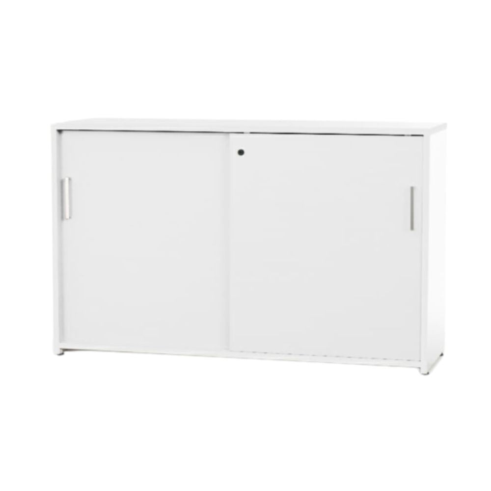 Credenza Ofik 229 en melamina termofusionada y acero para oficina