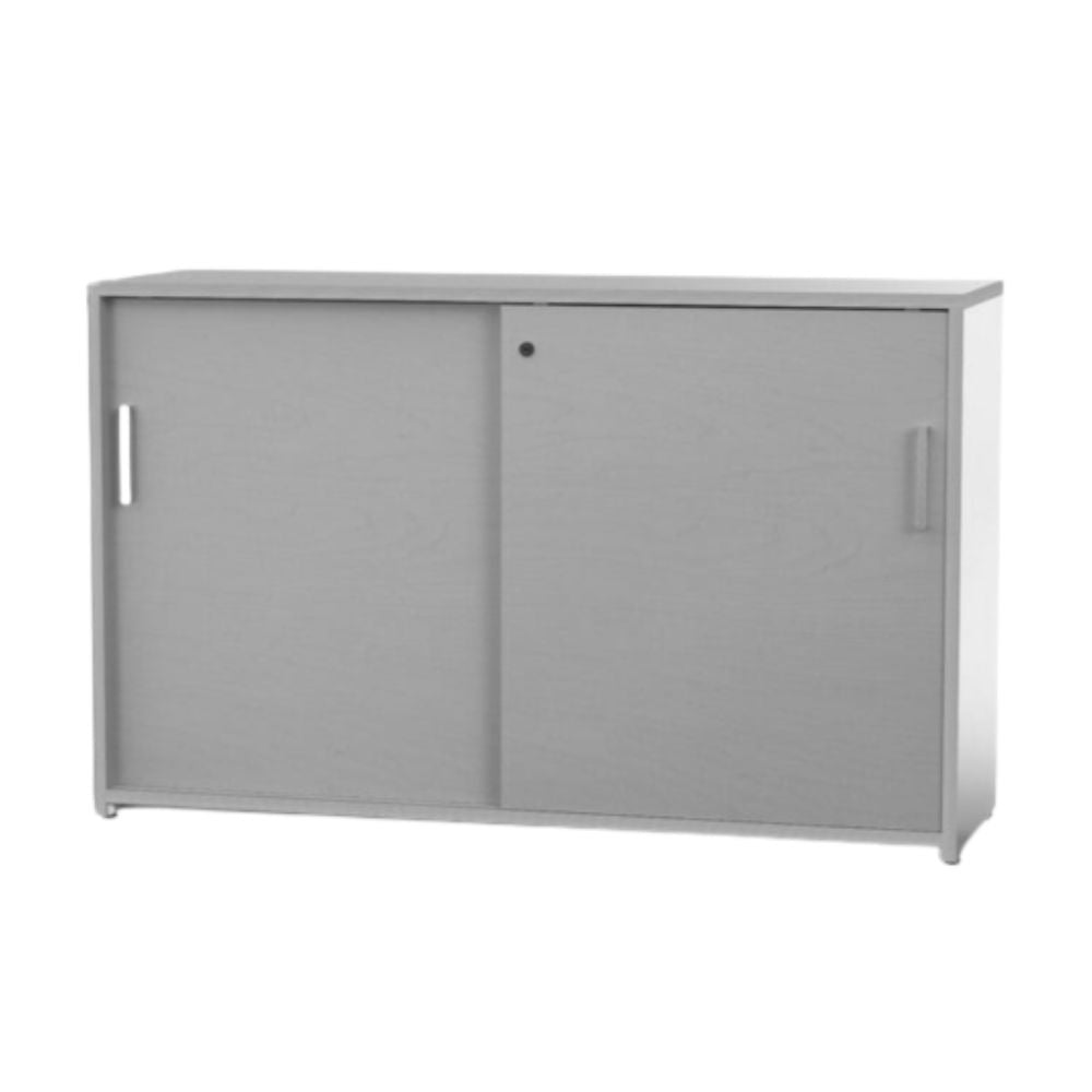 Credenza Ofik 229 en melamina termofusionada y acero para oficina