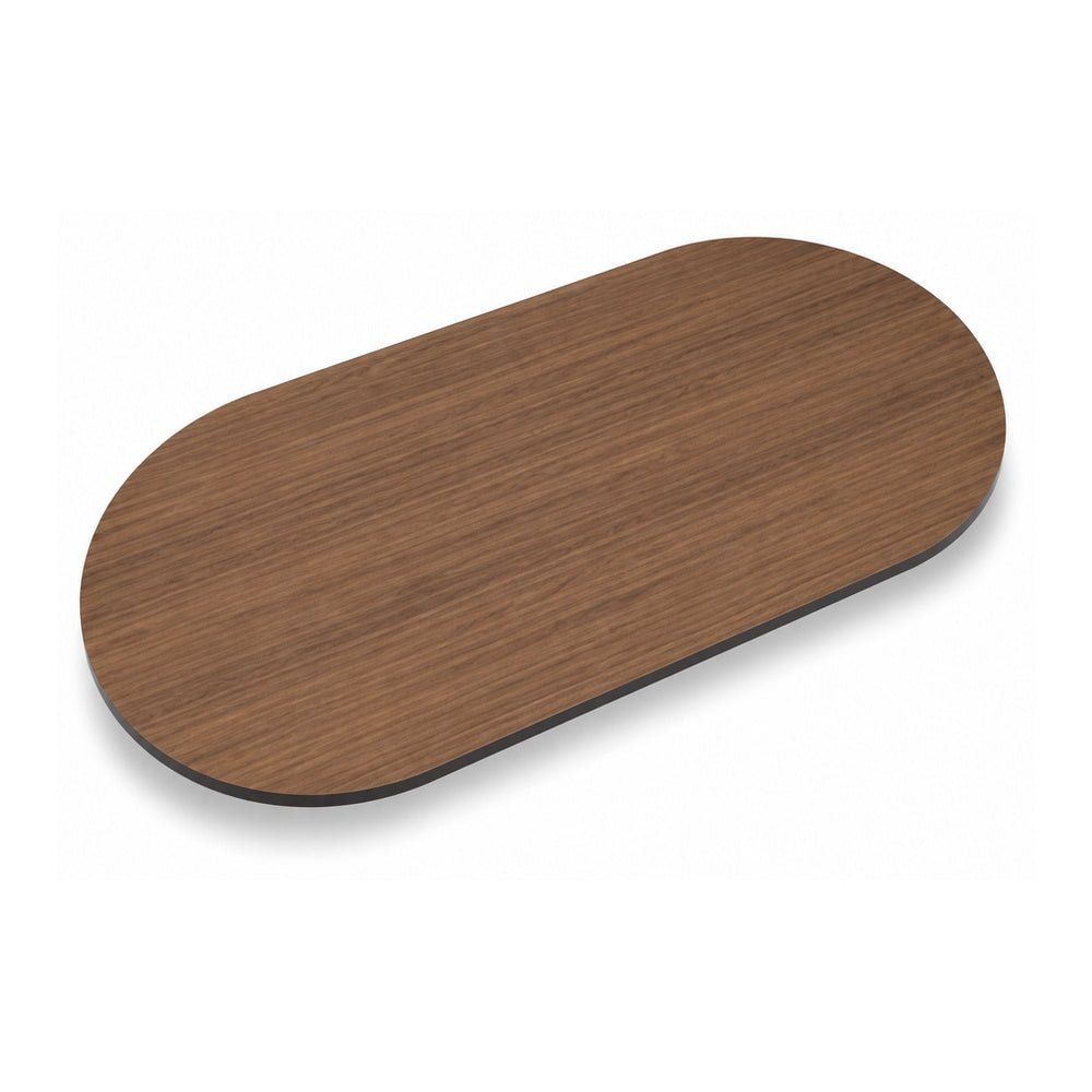 Cubierta Ovalada para Mesa de Juntas - GEBESA MESAS CONFIGURABLES - Frente 180 cm - Fondo 120 cm - Cubierta y Base de Aglomerado - GBJ941180CN - GEBESA - NOGAL BEAT - Cubierta para Mesa