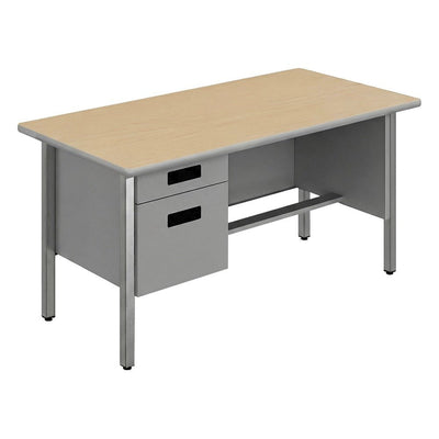 Escritorio 2 Gavetas para Área Administrativa - GEBESA CONCORD - Frente 150 cm - Mano Izquierda - GAO210150L - GEBESA - NOGAL BEAT - Escritorio de Oficina