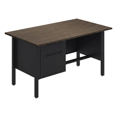 Escritorio 2 Gavetas para Área Administrativa - GEBESA NOVA - Frente 150 cm - Mano Derecha - GAN210150R - GEBESA - NOGAL BEAT - Escritorio de Oficina