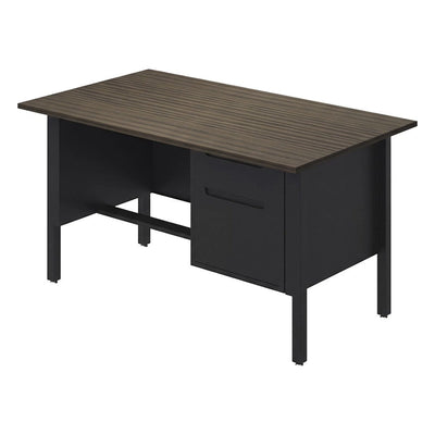 Escritorio 2 Gavetas para Área Administrativa - GEBESA NOVA - Frente 150 cm - Mano Izquierda - GAN210150L - GEBESA - NOGAL BEAT - Escritorio de Oficina