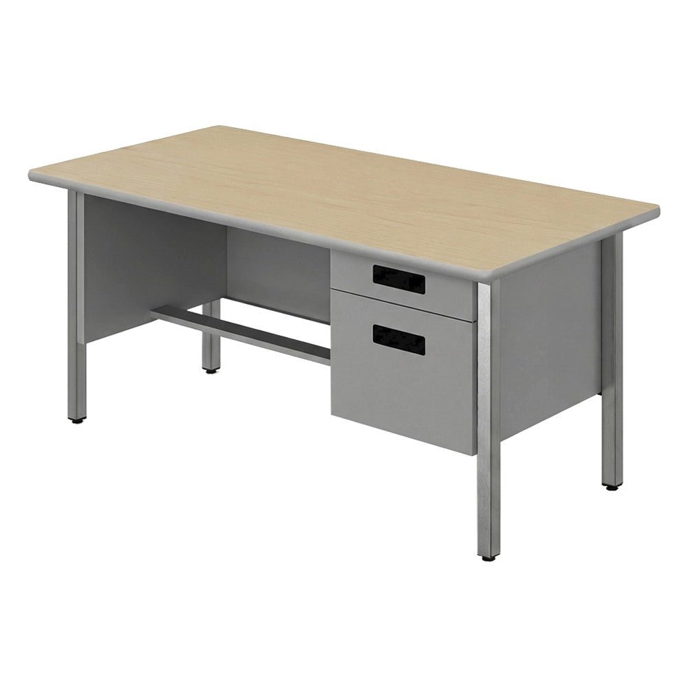 Escritorio 2 Gavetas para Oficina Ejecutiva - GEBESA CONCORD - Frente 180 cm - Mano Derecha - GAO210180R - GEBESA - NOGAL BEAT - Escritorio de Oficina