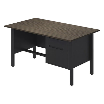 Escritorio 2 Gavetas para Oficina Ejecutiva - GEBESA NOVA - Frente 180 cm - Mano Izquierda - GAN210180L - GEBESA - NOGAL BEAT - Escritorio de Oficina