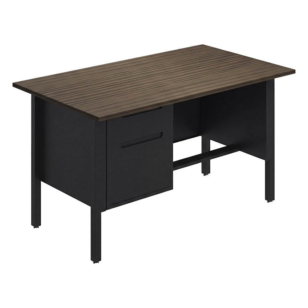 Escritorio 2 Gavetas para Oficina - GEBESA NOVA - Frente 120 cm - Mano Derecha - GAN210120R - GEBESA - NOGAL BEAT - Escritorio de Oficina