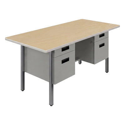 Escritorio 4 Gavetas con Jaladera para Oficina Ejecutiva - GEBESA CONCORD - Frente 180 cm - GAO220180 - GEBESA - NOGAL BEAT - Escritorio de Oficina