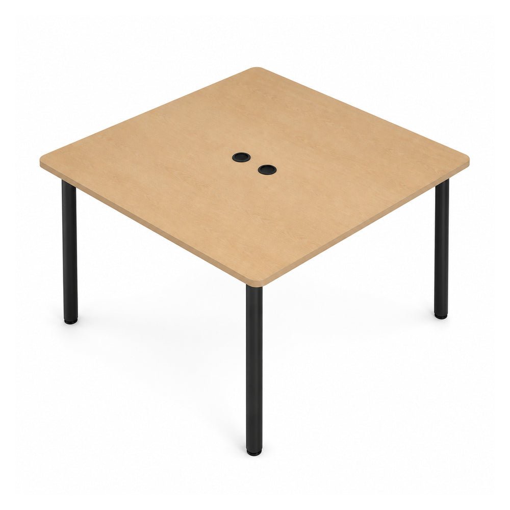 Escritorio de Oficina Bench 2 Usuarios - VERSA READY - Varios Colores - 120 × 120 cm - Cubierta Melamina 28mm o LPAP 28mm - RE-650 - VERSA - NOGAL BEAT - Escritorio de Oficina