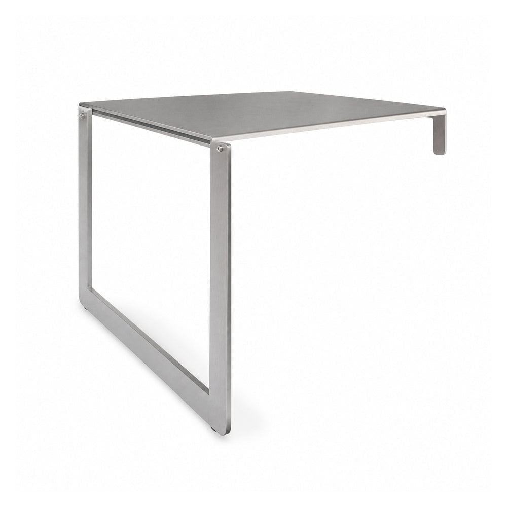Escritorio de Oficina Bench para 2 Usuarios con 2 Patas - VERSA AXIO - Blanco/Gris - Frente 180 cm - Riel Central Aluminio - AO-748 - VERSA - NOGAL BEAT - Escritorio de Oficina