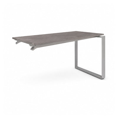 Escritorio de Oficina Configurable en Bateria - VERSA AXIO - Blanco/Gris - 160 × 60 × 75 cm - Posicion Final - AO-206F - VERSA - NOGAL BEAT - Escritorio de Oficina