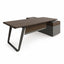 Escritorio de Oficina Módulo - VERSA PIANNO - Credenza Lateral con Cajonera y Puertas - PI-100IN - VERSA - NOGAL BEAT - Escritorio de Oficina