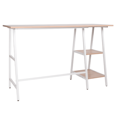 Escritorio de Oficina - OFFIHO 2240183 - Escritorio - 2 Estantes Laterales - Laminado Plástico - ESCRITORIO-2240183 - OFFIHO - NOGAL BEAT - Escritorio