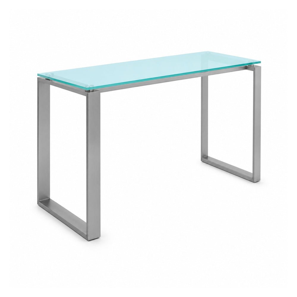 Escritorio de Oficina Operativo con Pata Triangular - VERSA AXIO - Blanco/Gris - 200 × 75 cm - Acero Cubierta 16mm - AO-118L - VERSA - NOGAL BEAT - Escritorio de Oficina