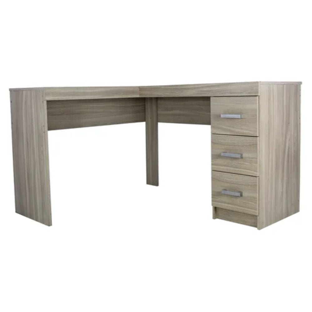 Escritorio operativo en L JM-1184 Fenix 3C con 3 cajones y estructura de madera
