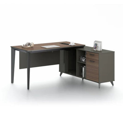 ESCRITORIO NOGAL BEAT ESCRITORIO EJECUTIVO LAT CRACOVIA 160 | Escritorio para Oficina Empresa | Interior - ESCR0904426 - Mundo In - NOGAL BEAT - Escritorio Ambientada