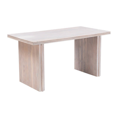 Escritorio para Coworking - ZUO JOGO - Natural - Cubierta de Acacia Maciza Decapada y Estructura de Acacia Maciza - 111058 - Zuo - NOGAL BEAT - Escritorio de Oficina