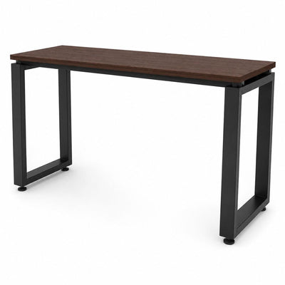 Escritorio Smart 120 con cubierta de melamina y estructura metálica rectangular