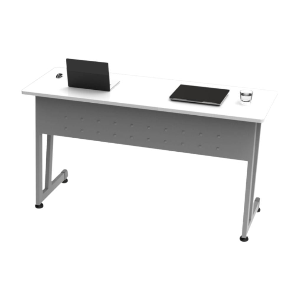 Escritorio para oficina OFIK 232 rectangular con cubierta de melamina y estructura en lámina