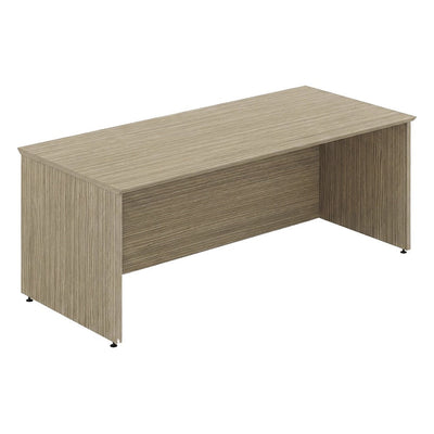 Escritorio Recto con Faldón a Piso para Oficina Privada - GEBESA FILO - Frente 182 cm - Cubierta de MDF y Base de Aglomerado - GCF235182CN - GEBESA - NOGAL BEAT - Escritorio de Oficina