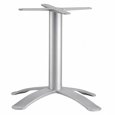 Estructura Baja para Mesas - LABENZE H73 160-07500-GRS - Gris Plata - Columna Redonda y 4 Puntas - 160-07500-GRS - Labenze - NOGAL BEAT - Estructura para Mesa