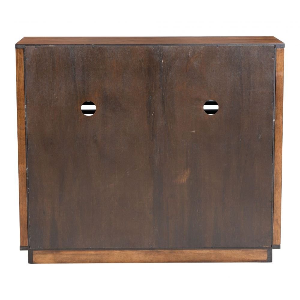 GABINETE NOGAL BEAT LINEA | Gabinete Nogal para Casa Comedor Sala de Estar | 2 Puertas 2 Cajones | Madera de Caucho Chapada en Nogal MDF | Interior - 199050 - Zuo - NOGAL BEAT - Credenza