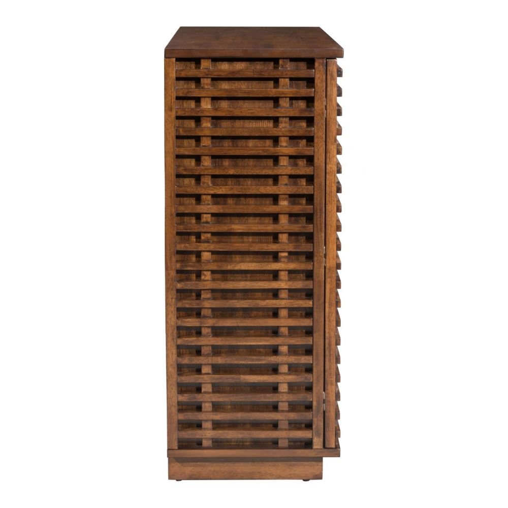 GABINETE NOGAL BEAT LINEA | Gabinete Nogal para Casa Comedor Sala de Estar | 2 Puertas 2 Cajones | Madera de Caucho Chapada en Nogal MDF | Interior - 199050 - Zuo - NOGAL BEAT - Credenza