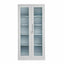 GABINETE OFIK MC Blanco 1081 | Gabinete Con Puertas Completas De Vidrio 1.80 | Desarmado | Estructura Metálica | Placa Acero | Agarradera Metal | Interior - 1081 - OFIK - NOGAL BEAT - Mobiliario