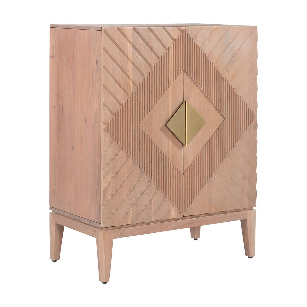 Gabinete para Consultorio - ZUO HIRA - Natural - Estructura y Cubierta en Acacia Maciza - 110799 - Zuo - NOGAL BEAT - Gabinete