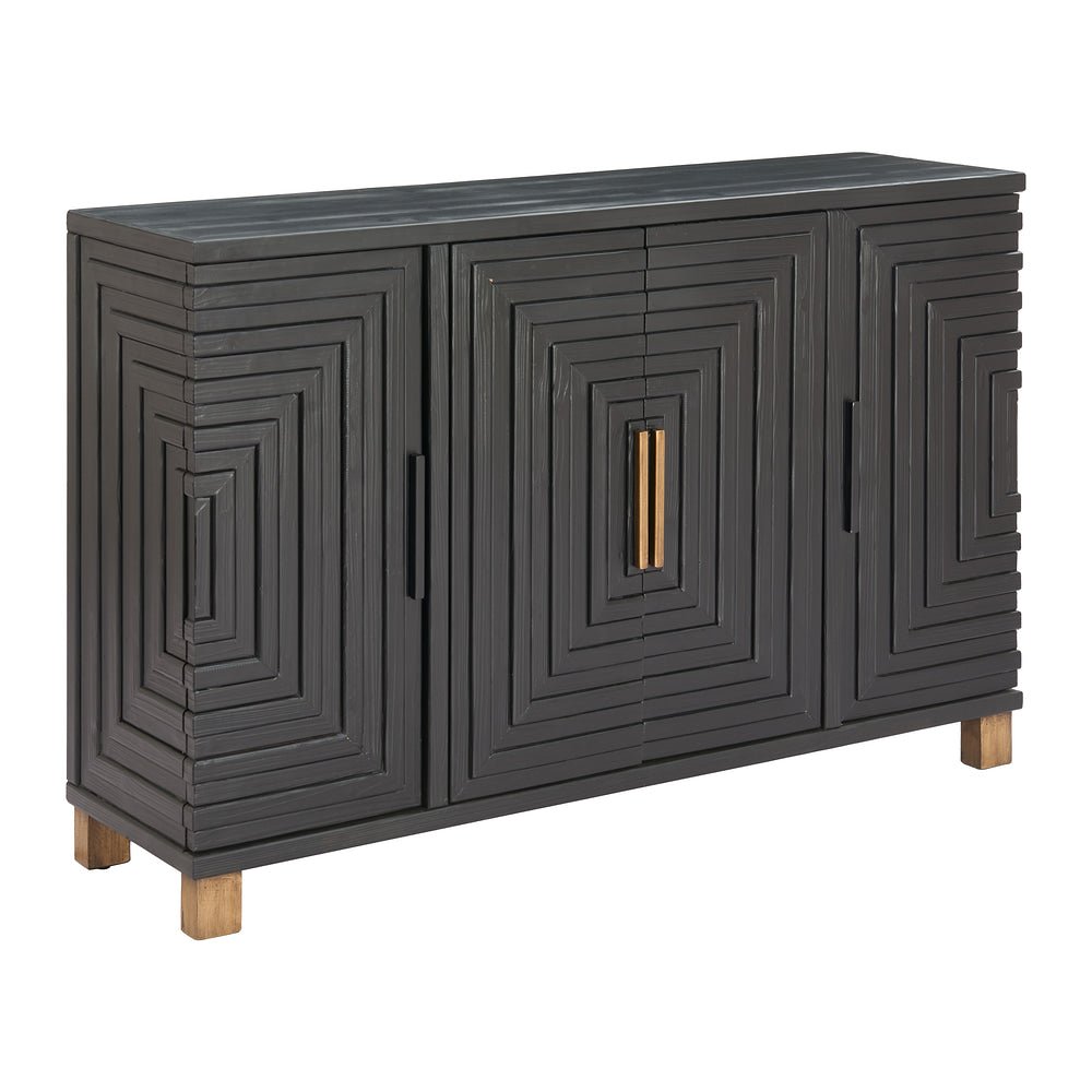 Gabinete para Lobby - ZUO TRAZO - Negro - Estructura y Cubierta en Madera de Abeto - 110727 - Zuo - NOGAL BEAT - Gabinete