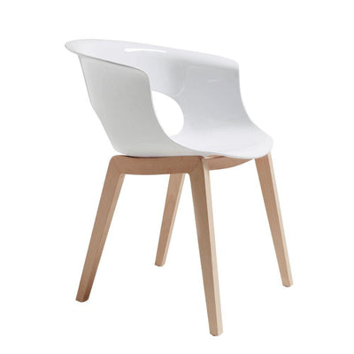 Labenze Silla Miss B Natural 155-07250 Policarbonato Base 4 Puntas Madera - 155-07250 - Labenze - NOGAL BEAT - Sillas