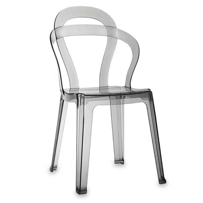 Labenze Silla Titi 155-08700 HUMO Policarbonato Transparente Traslucido Base 4 Puntas - 155-08700 HUMO - Labenze Outlet - NOGAL BEAT - Sillas
