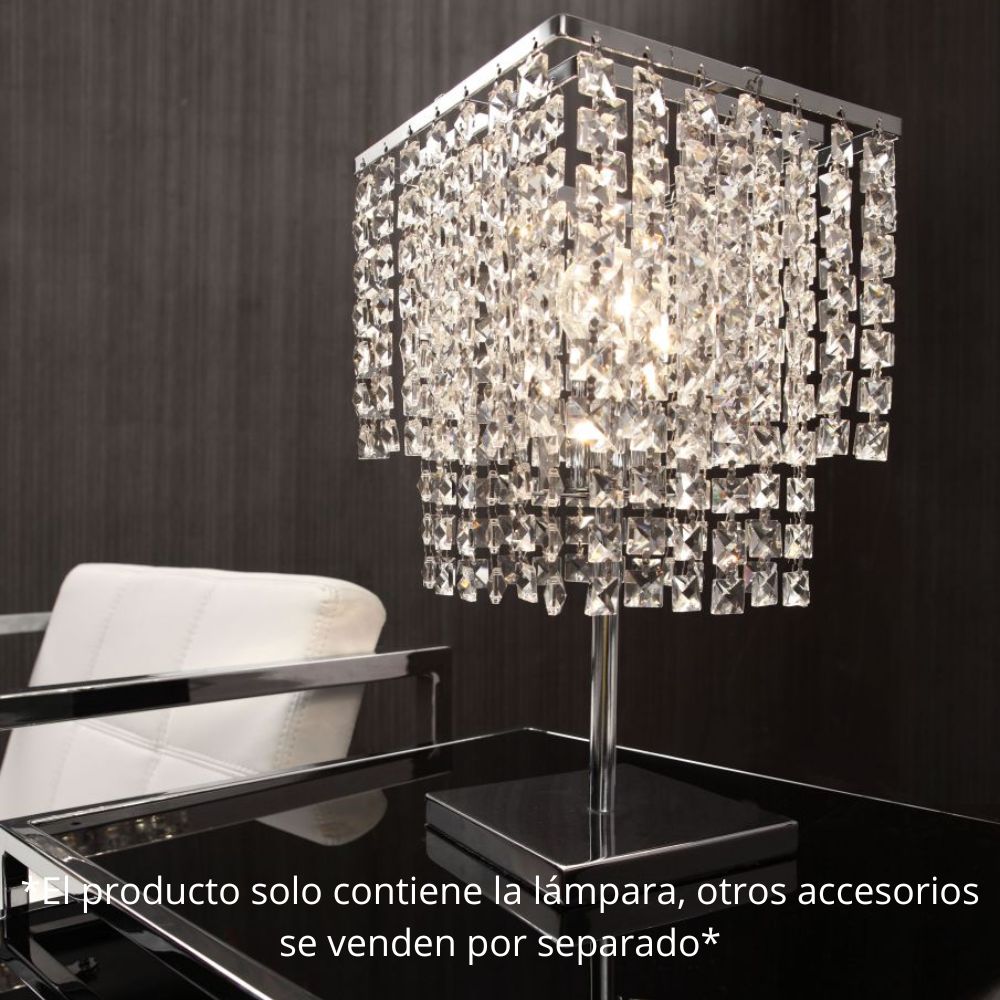 LÁMPARA NOGAL BEAT FALLING STARS | Lámpara de Mesa para Sala de Estar | Cromo Transparente | Acero Cromado Vidrio | Interior - 50010 - Zuo - NOGAL BEAT -