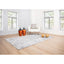 Tapete decorativo colección Adara T2255 rectangular en poliéster color crema azul