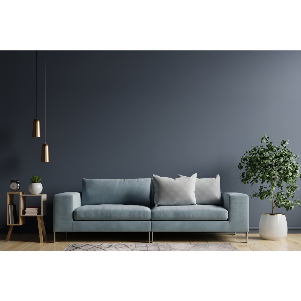 Tapete decorativo colección Adara T2259 rectangular de poliéster pelo corto en tonos oro, gris y azul
