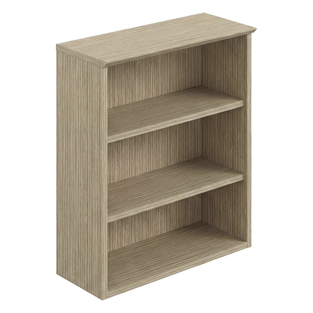 Librero Abierto sobre Credenza para Despacho - GEBESA FILO - Frente 90 cm - Cubierta de MDF y Cuerpo de Aglomerado - GCF442090CN - GEBESA - NOGAL BEAT - Librero