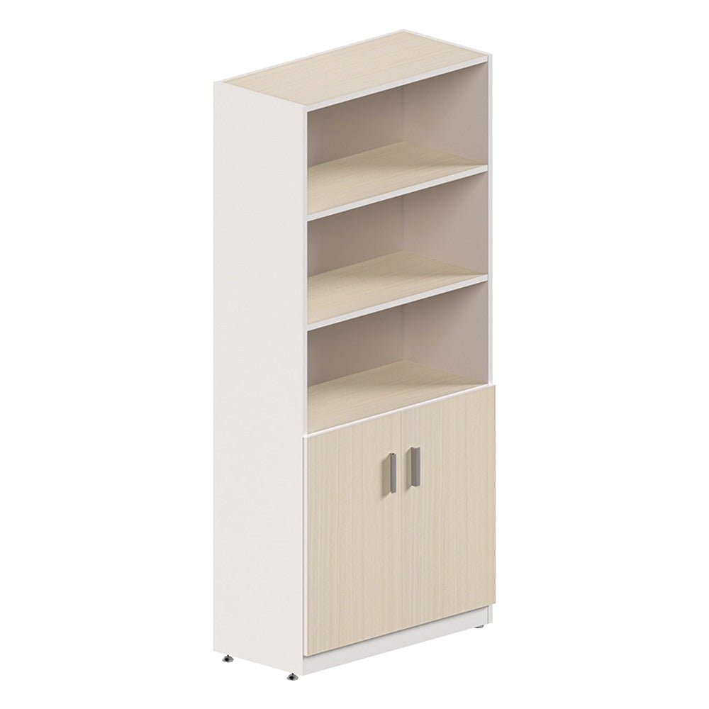 Librero Alto para Archivo - GEBESA KENZA - Frente 80 cm - Con Puertas Inferiores - GBK460180 - GEBESA - NOGAL BEAT - Librero