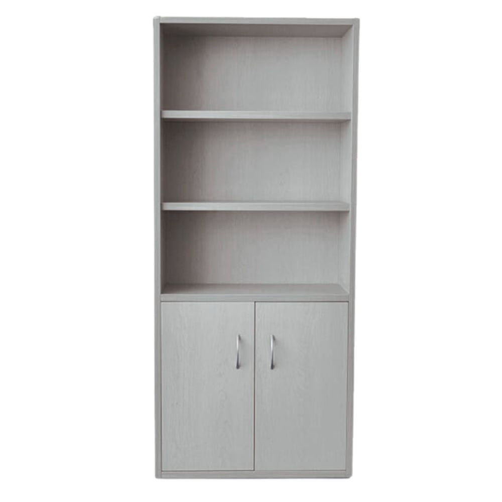 Librero combinado de oficina OFIK ELITE 216 de 2 entrepaños en melamina y madera.