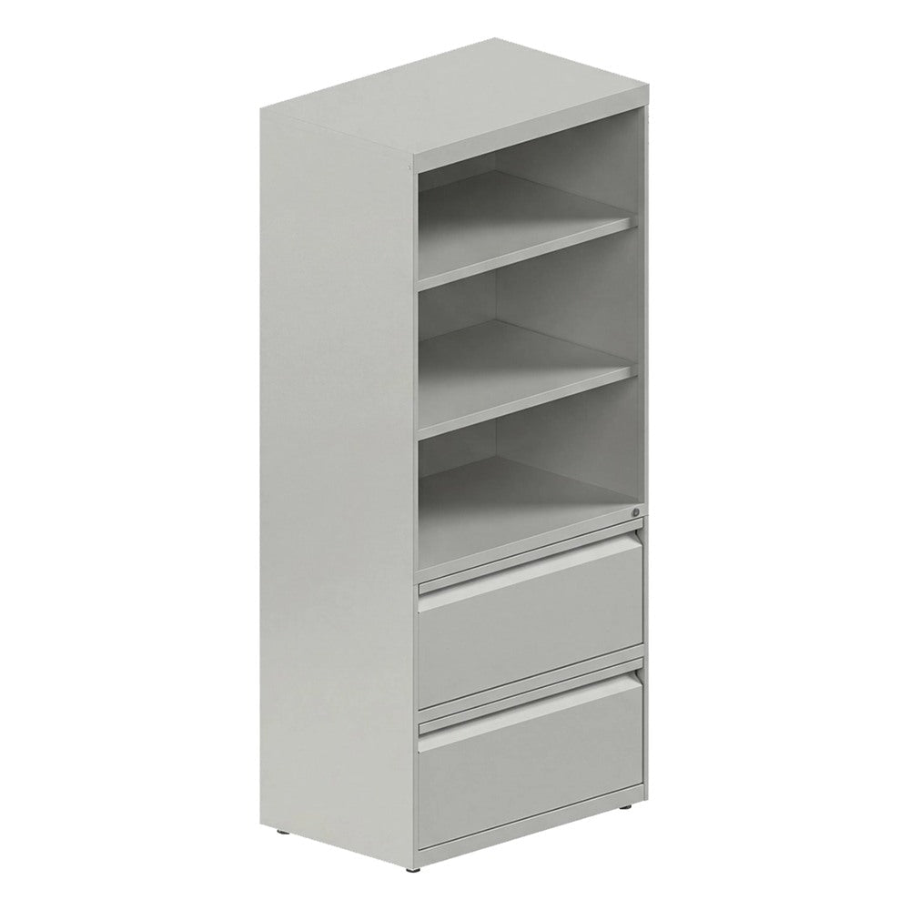 Librero con Cajones para Oficina - GEBESA ARKA - 2 Entrepaños y 2 Cajones - Frente 75 cm - GAG462075 - GEBESA - NOGAL BEAT - Librero