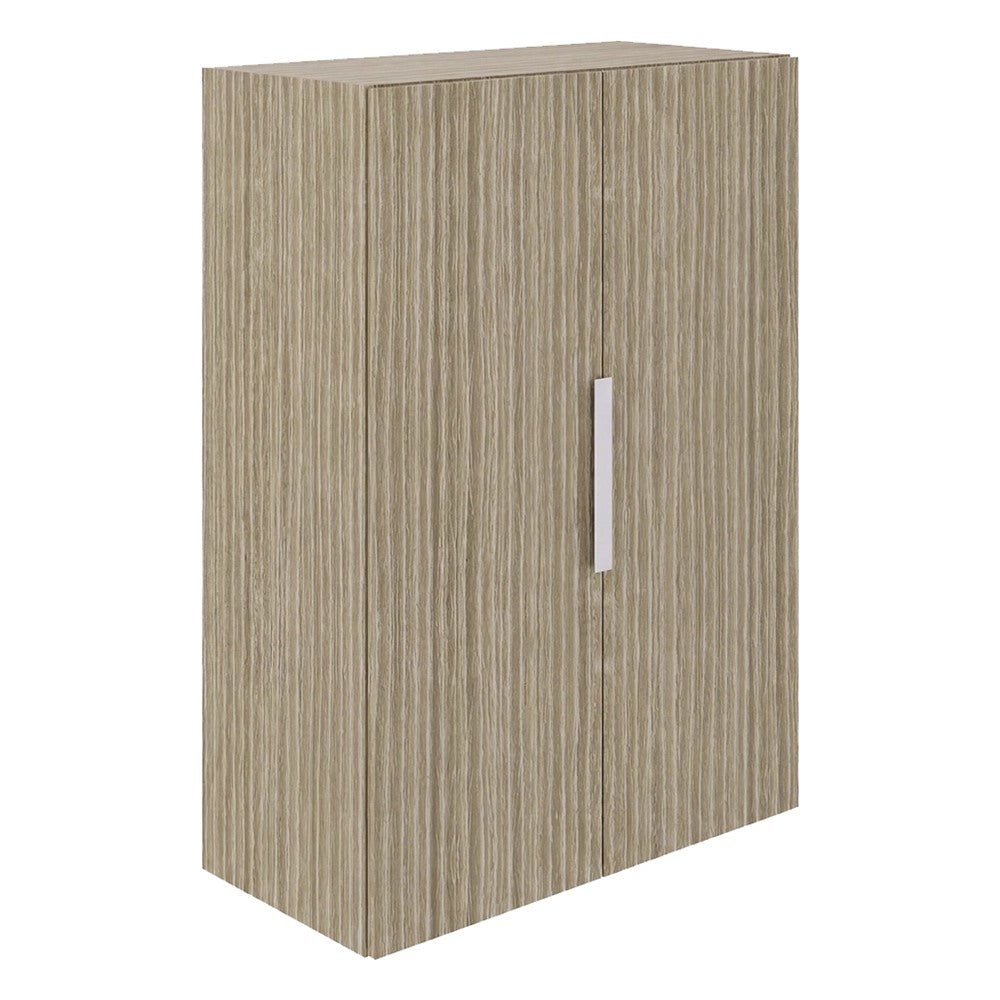 Librero Medio a Cubierta con Puertas Completas para Despacho - GEBESA BENTO - Frente 75 cm - Altura 140 cm - Cuerpo de Aglomerado - GCB431140 - GEBESA - NOGAL BEAT - Librero