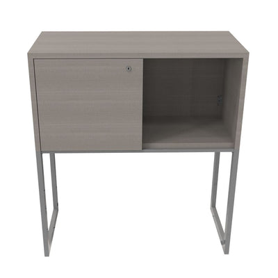 Librero de oficina OFIK URBAN 889 en melamina con soporte de acero y jaladeras de metal.