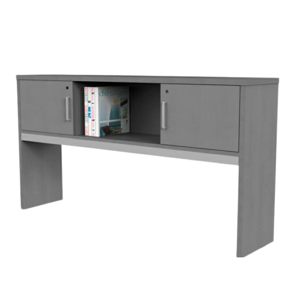 Librero de oficina OFIK 245 en melamina termofusionada y acero tubular con jaladeras.